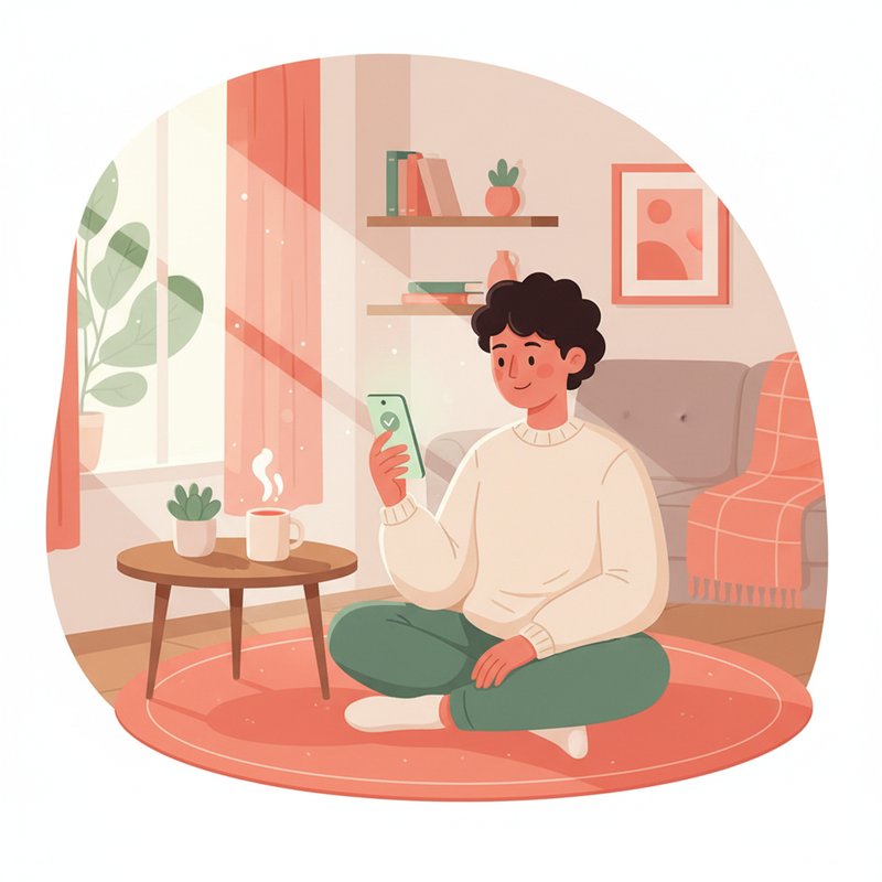 Alive Still app check-in screen on iPhone